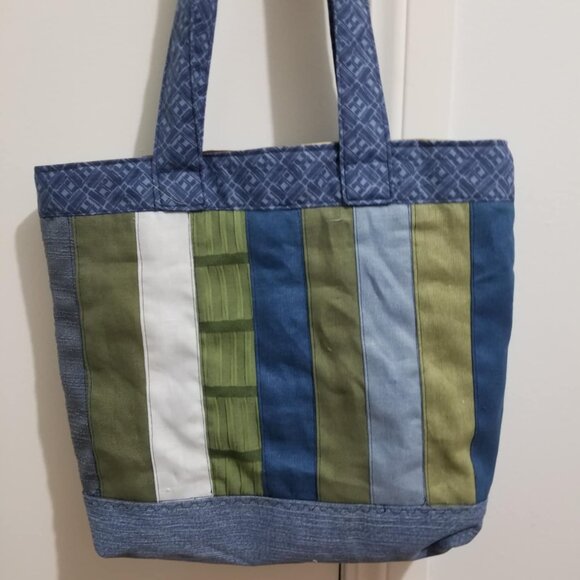 Shoulder Tote Bag, Handbag, Market, Book, Shoe Bag, Denim, Country, Handmade - Picture 1 of 3